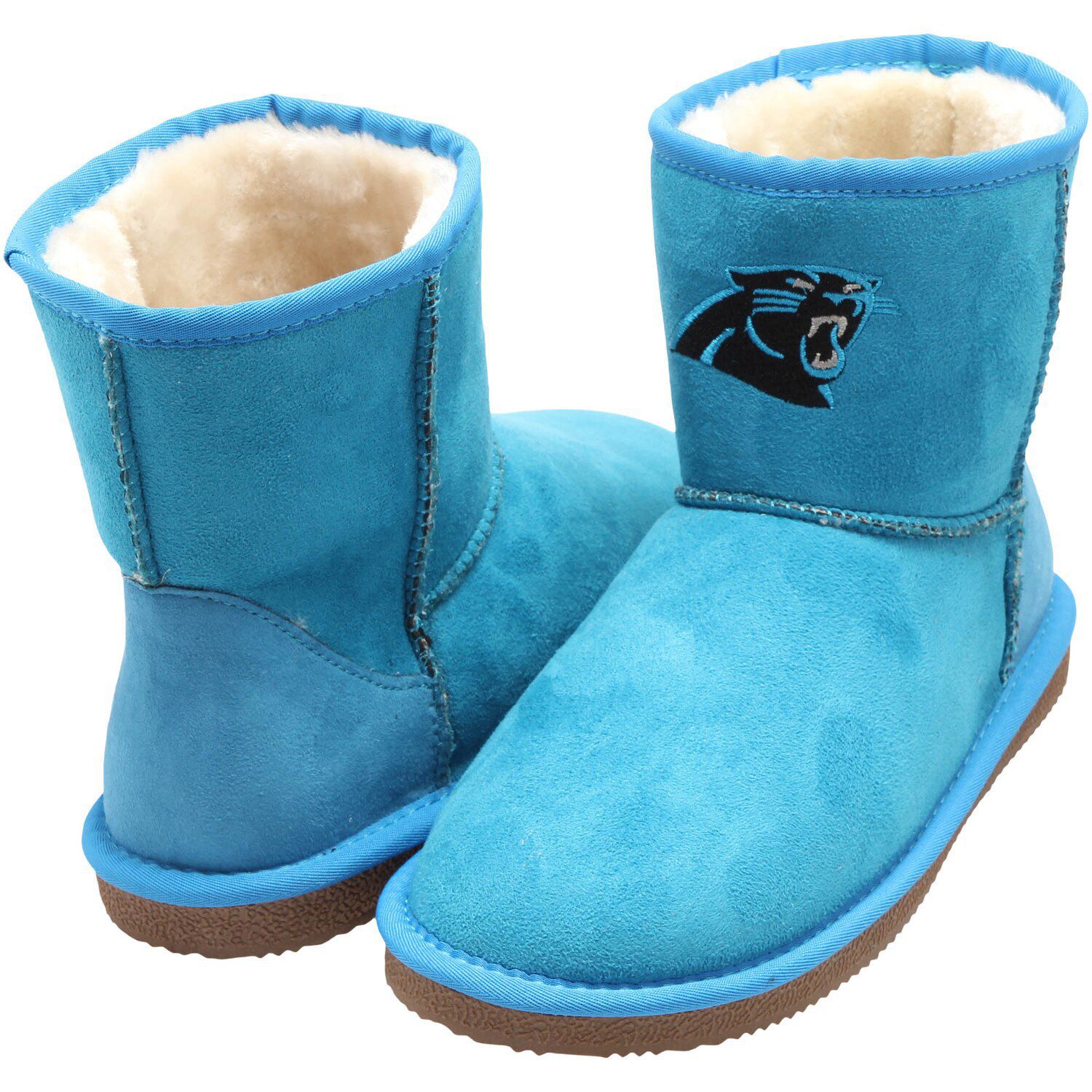 blue fur boots