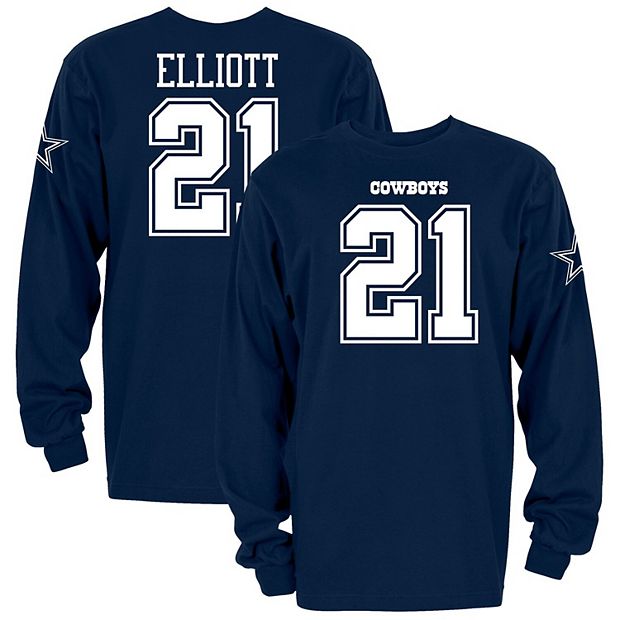 Men's Ezekiel Elliott Navy Dallas Cowboys Big & Tall Player Name & Number T- Shirt