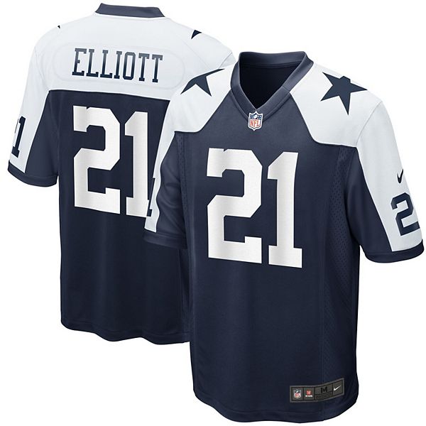 Men's Nike Ezekiel Elliott Navy Dallas Cowboys Alternate Game Jersey