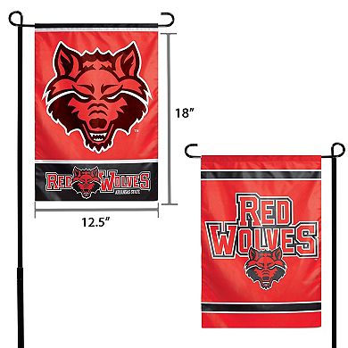 WinCraft Arkansas State Red Wolves 12" x 18" Double-Sided Garden Flag
