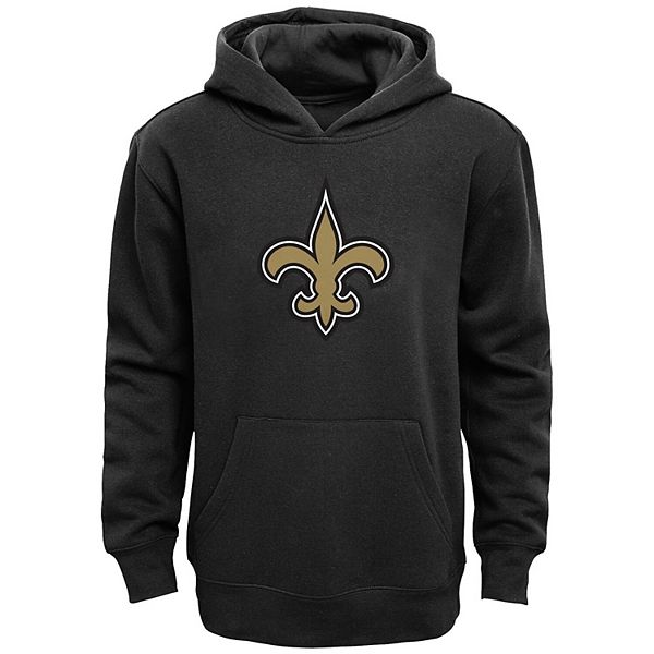 New Orleans Saints Youth Primary Logo Team Color Fleece Pullover Hoodie ...