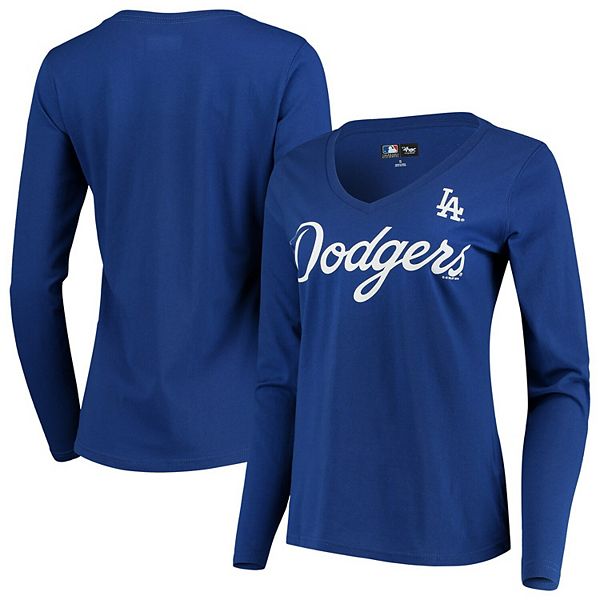 Women's Los Angeles Dodgers G-III 4Her by Carl Banks Royal Team Graphic  Fitted T-Shirt