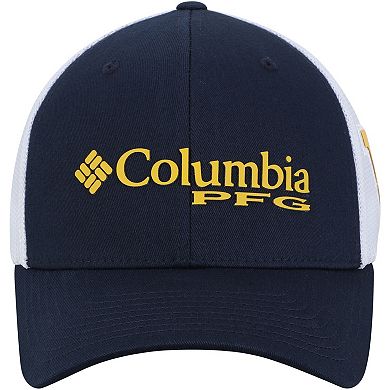 Men's Columbia Navy West Virginia Mountaineers Collegiate PFG Flex Hat