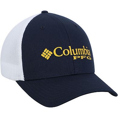 Men's Columbia Navy West Virginia Mountaineers Collegiate PFG Flex Hat