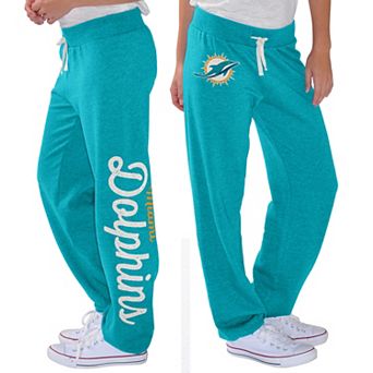 Women's G-III 4Her by Carl Banks Aqua Miami Dolphins Scrimmage Fleece Pants