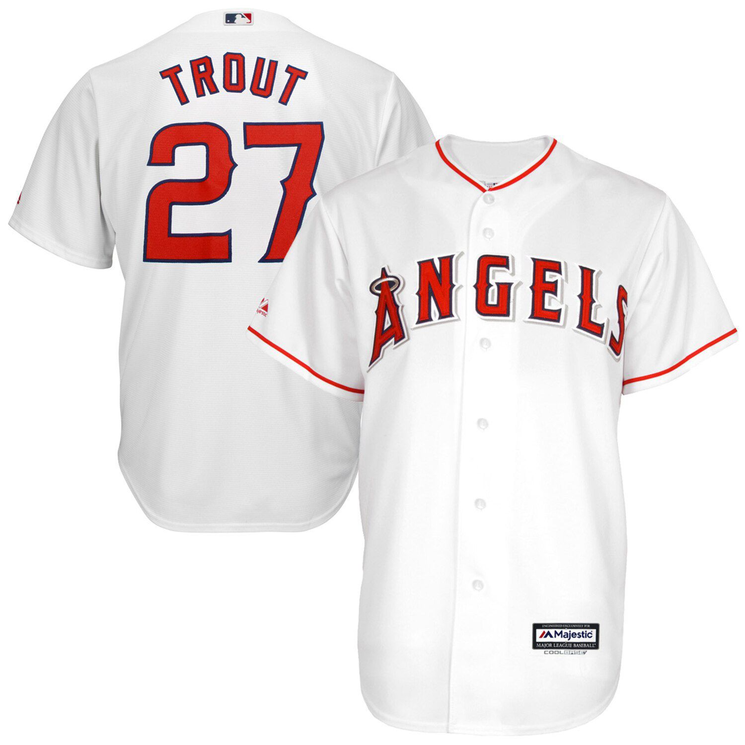 mike trout white jersey