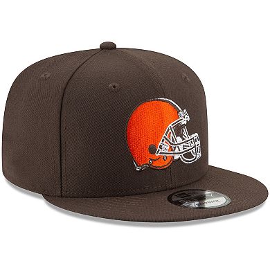 Men's New Era Brown Cleveland Browns Basic 9FIFTY Adjustable Snapback Hat