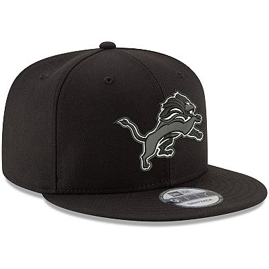 Men's New Era Black Detroit Lions B-Dub 9FIFTY Adjustable Hat