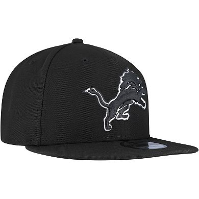Men's New Era Black Detroit Lions B-Dub 9FIFTY Adjustable Hat