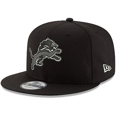 Men's New Era Black Detroit Lions B-Dub 9FIFTY Adjustable Hat