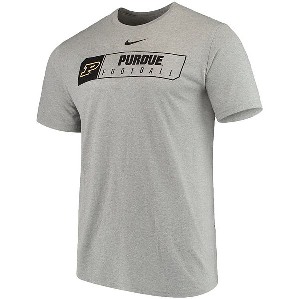 Men's Nike Heathered Gray Purdue Boilermakers Football Primary Sport ...