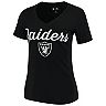 Women's G-III 4Her by Carl Banks Black Las Vegas Raiders Post Season V-Neck T-Shirt