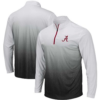 Men's Colosseum Gray Alabama Crimson Tide Magic Team Logo Quarter-Zip Jacket