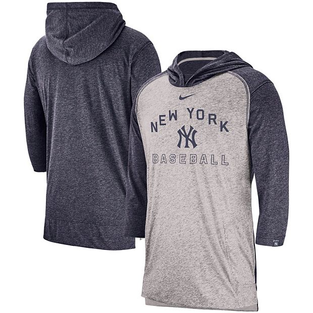 Men's Nike Heathered Gray New York Yankees Flux Performance 3/4