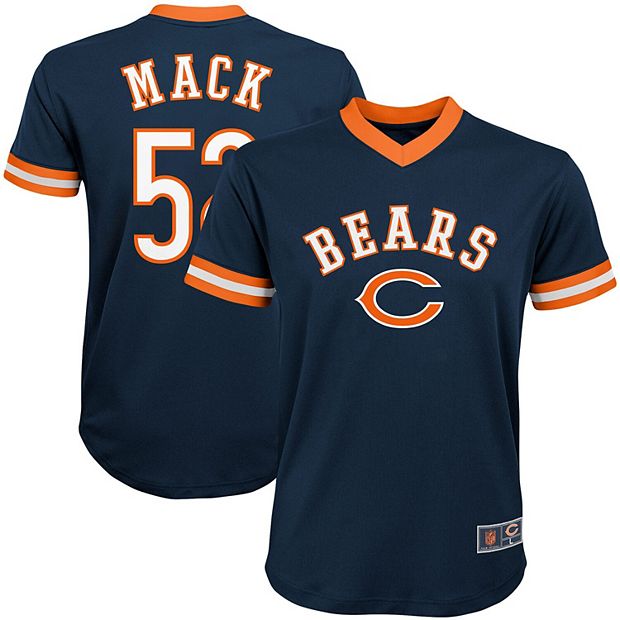 Outerstuff Khalil Mack Chicago Bears Youth Player Name & Number V-Neck Top - Navy, Size: XL, Blue