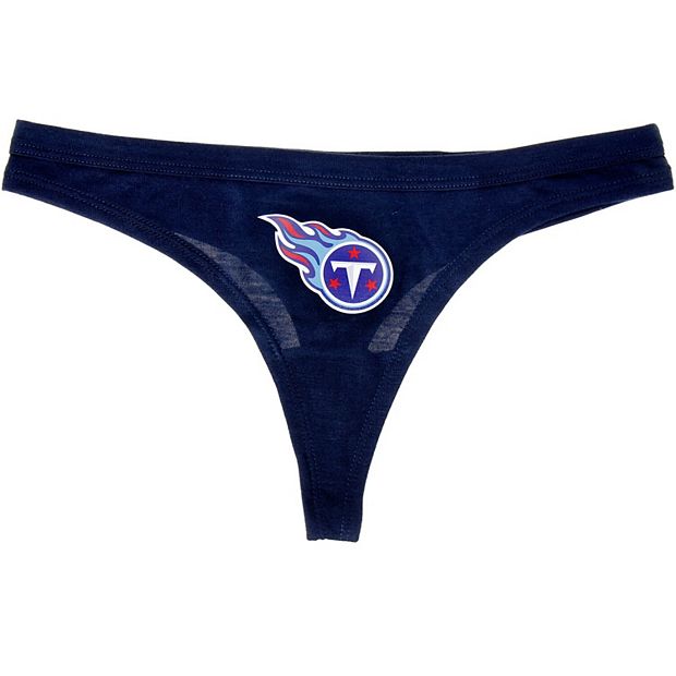 Women's Concepts Sport Navy Tennessee Titans Solid Logo Thong