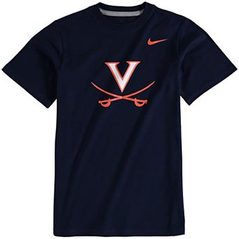 Youth Nike Navy Virginia Cavaliers Cotton Logo T-Shirt