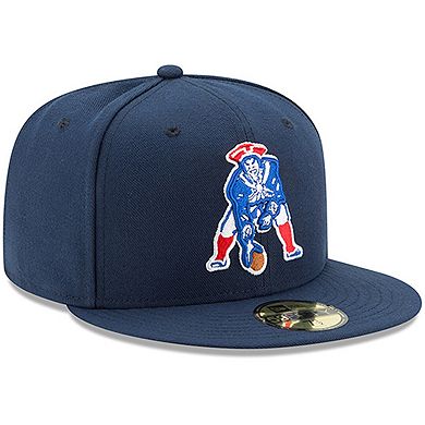 Men's New Era Navy New England Patriots Classic Logo Omaha 59FIFTY Fitted Hat