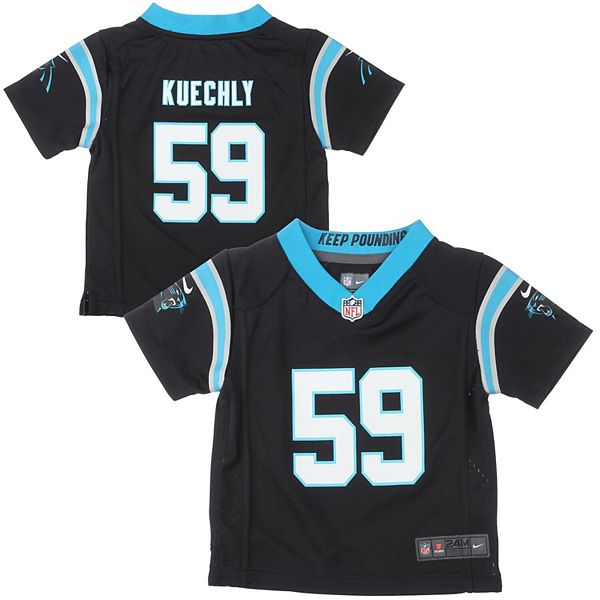 Carolina Panthers Jersey Women Large Black Nike On Field Luke