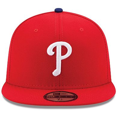 Men's New Era Red Philadelphia Phillies Game Authentic Collection On-Field 59FIFTY Fitted Hat
