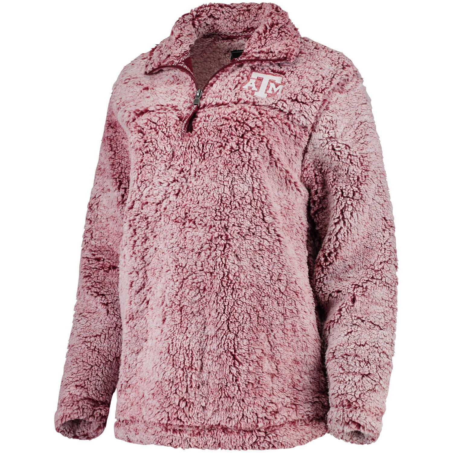 sherpa pullover maroon