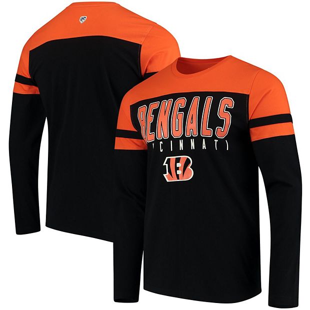 Men's Hands High Black/Orange Cincinnati Bengals Lifestyle Playoff Long  Sleeve T-Shirt