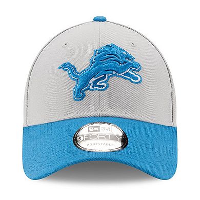 Youth New Era Gray/Blue Detroit Lions NFL League 9FORTY Adjustable Hat