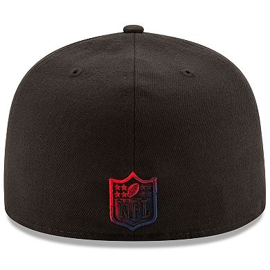 Men's New Era Black New England Patriots Color Dim 59FIFTY Fitted Hat