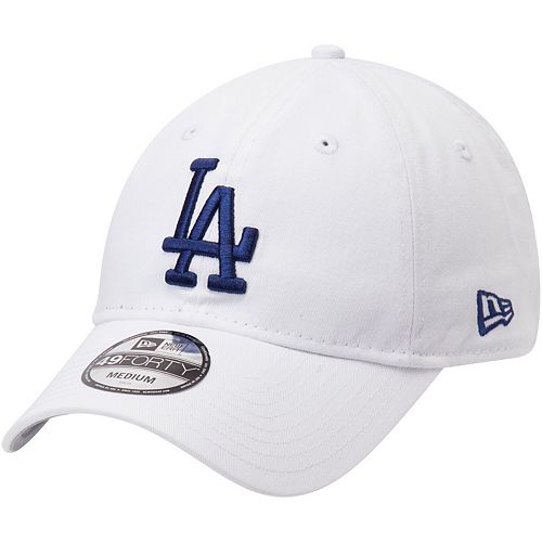 Men's New Era White Los Angeles Dodgers Core 49FORTY Fitted Hat