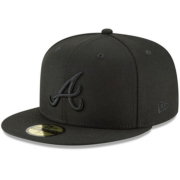 Men's New Era Black Atlanta Braves Primary Logo Basic 59FIFTY Fitted Hat