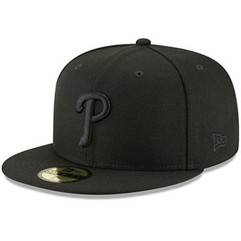 Men's New Era Black Philadelphia Phillies Primary Logo Basic 59FIFTY Fitted Hat
