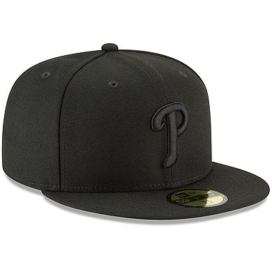 Men's New Era Black Philadelphia Phillies Primary Logo Basic 59FIFTY Fitted Hat