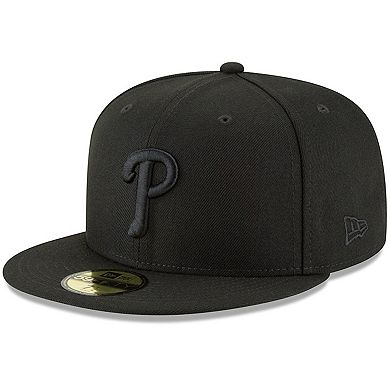 Men's New Era Black Philadelphia Phillies Primary Logo Basic 59FIFTY Fitted Hat
