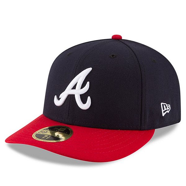 New Era / Men's Atlanta Braves Navy Distinct 39Thirty Stretch Fit Hat