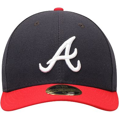 Men's New Era Navy/Red Atlanta Braves Home Authentic Collection On-Field Low Profile 59FIFTY Fitted Hat