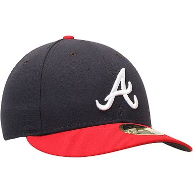 Men's New Era Navy/Red Atlanta Braves Home Authentic Collection On-Field Low Profile 59FIFTY Fitted Hat