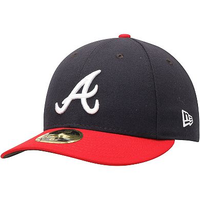 Men's New Era Navy/Red Atlanta Braves Home Authentic Collection On-Field Low Profile 59FIFTY Fitted Hat