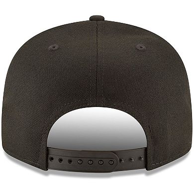 Philadelphia Phillies New Era Black on Black 9FIFTY Team Snapback Adjustable Hat - Black