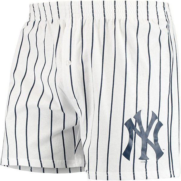 Concepts Sport Women's White New York Yankees Reel Pinstripe Sleep Shorts