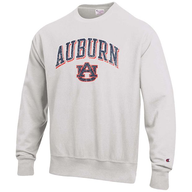 Men's Champion Gray Auburn Tigers Arch Over Logo Reverse Weave Pullover  Sweatshirt
