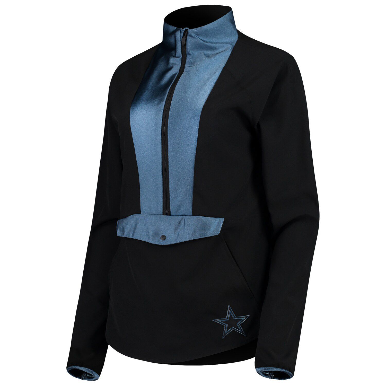 women's black half zip pullover