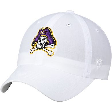 Men's Top of the World White ECU Pirates Primary Logo Staple Adjustable Hat