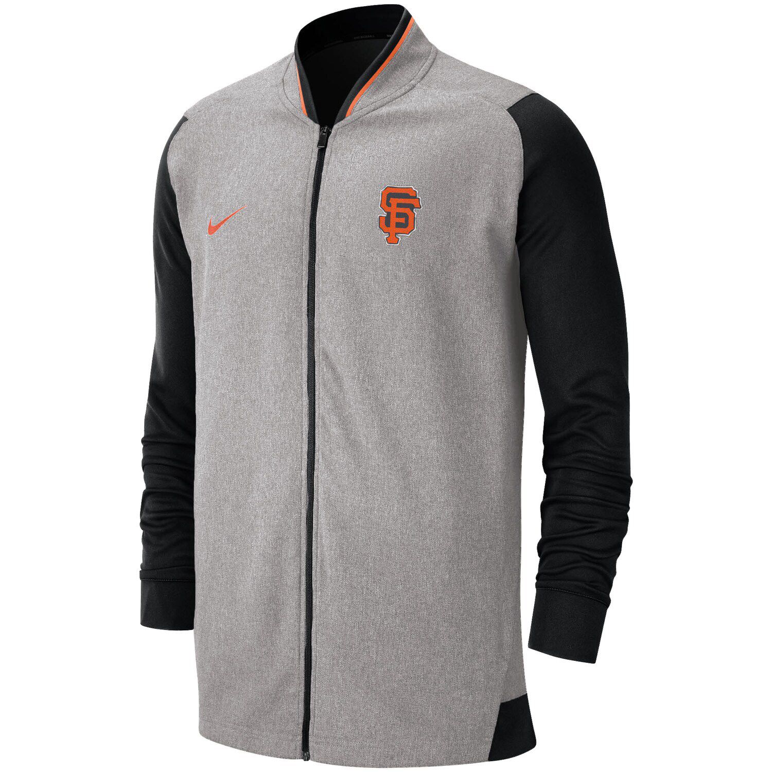 San Francisco Giants Stitches Youth Raglan Quarter-Zip Jacket - Black