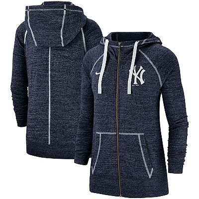 Women s Nike Navy New York Yankees Gym Vintage Team Full Zip Hoodie