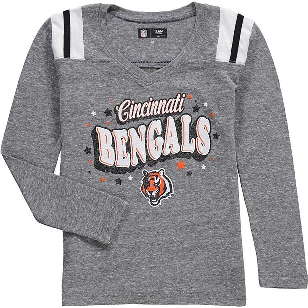 Cincinnati Bengals Youth Icon Cotton Long Sleeve T-Shirt - Black