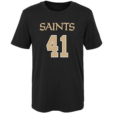 Preschool Alvin Kamara Black New Orleans Saints Mainliner Name & Number ...