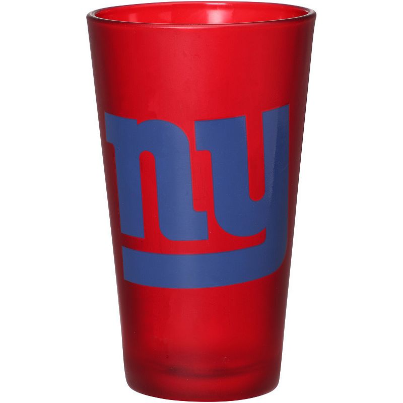 New York Giants 16 oz. Team Color Frosted Pint Glass, GIA Red