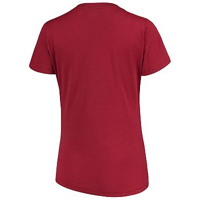 Women's G-III 4Her by Carl Banks Cardinal Arizona Cardinals Post Season V-Neck T-Shirt