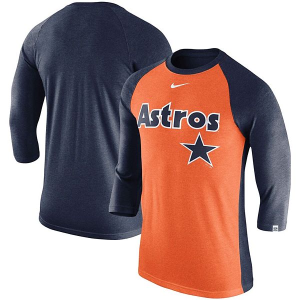 Houston Astros Majestic Threads 2022 American League Champions Yearbook  Tri-Blend 3/4 Raglan Sleeve T-Shirt - Cream/Navy