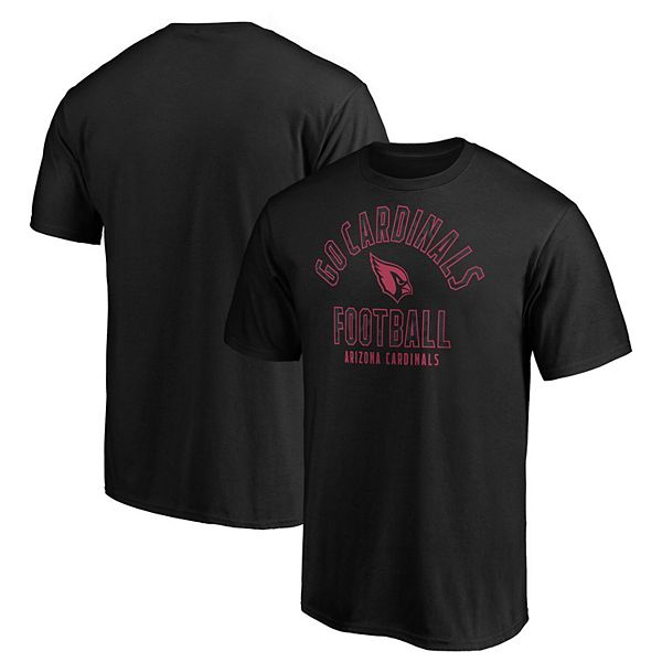 Men's Majestic Black Arizona Cardinals Iconic Hometown Arc Logo T-Shirt